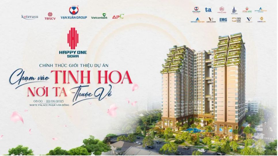 Sự kiện chính thức giới thiệu dự án Happy One Sora sẽ được tổ chức vào sáng Chủ Nhật, ngày 22-6-2025 Sự kiện chính thức giới thiệu dự án Happy One Sora sẽ được tổ chức vào sáng Chủ Nhật, ngày 22-6-2025