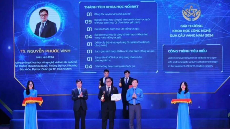 Giải thưởng khoa học Quả Cầu Vàng vinh danh những nhà khoa học trẻ. Ảnh: BTC Giải thưởng khoa học Quả Cầu Vàng vinh danh những nhà khoa học trẻ. Ảnh: BTC