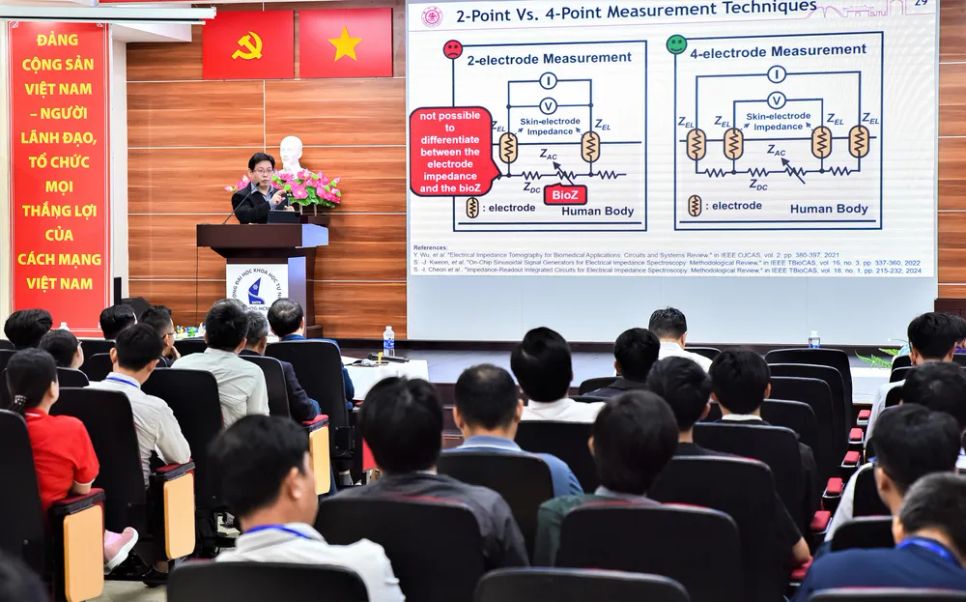 GS Yongfu Li (ĐH Giao thông Thượng Hải - Trung Quốc) trình bày tham luận tại hội nghị. Ảnh: THANH HÙNG GS Yongfu Li (ĐH Giao thông Thượng Hải - Trung Quốc) trình bày tham luận tại hội nghị. Ảnh: THANH HÙNG