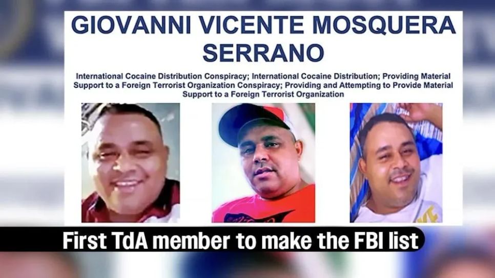 Giovanni Vicente Mosquera Serrano bị đưa vào danh sách 10 kẻ đào tẩu bị truy nã gắt gao nhất của FBI. Ảnh do FBI cung cấp Giovanni Vicente Mosquera Serrano bị đưa vào danh sách 10 kẻ đào tẩu bị truy nã gắt gao nhất của FBI. Ảnh do FBI cung cấp