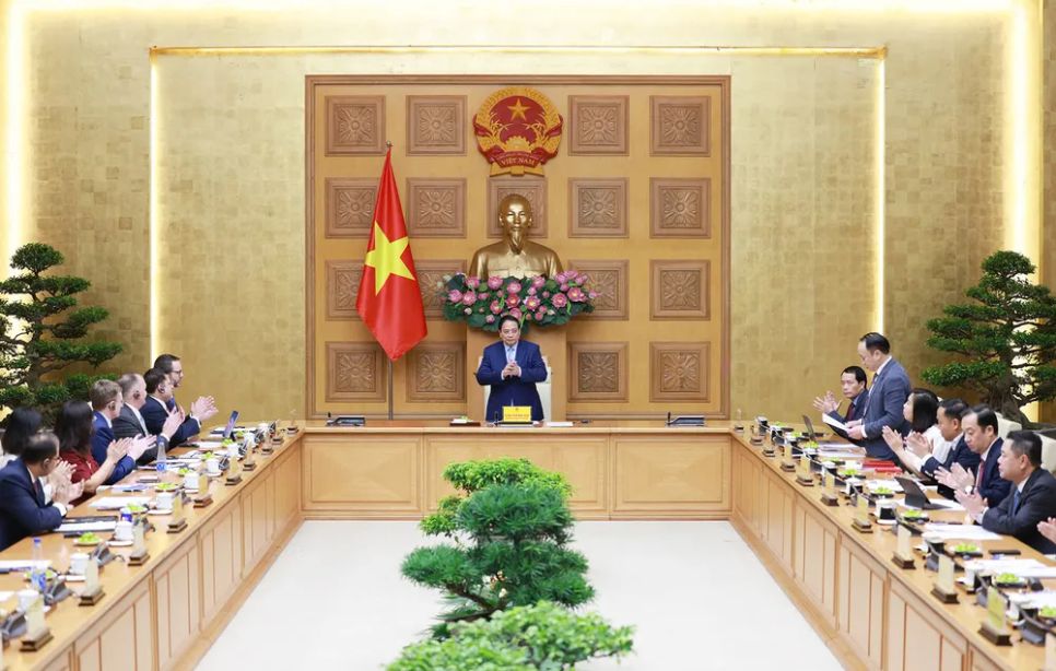 Thủ tướng Phạm Minh Chính chủ trì cuộc tọa đàm với các doanh nghiệp Anh quốc. Ảnh: VIẾT CHUNG Thủ tướng Phạm Minh Chính chủ trì cuộc tọa đàm với các doanh nghiệp Anh quốc. Ảnh: VIẾT CHUNG