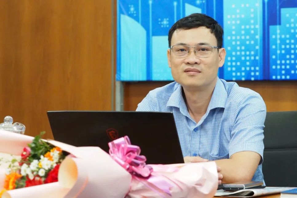 Ông Nguyễn Đức Chung, Phó Giám đốc Trung tâm Chuyển đổi số TPHCM, tại buổi giao lưu. Ảnh: HOÀNG HÙNG
