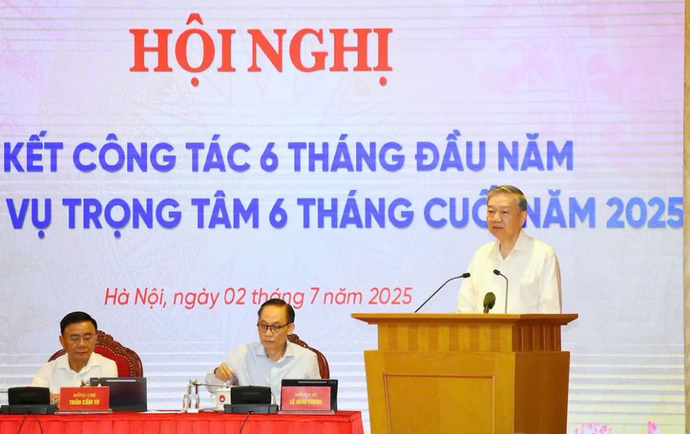 Tổng Bí thư Tô Lâm phát biểu tại hội nghị. Ảnh: VIẾT CHUNG