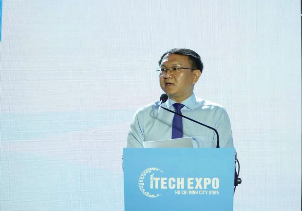 Giám đốc Sở KH-CN TPHCM Lâm Đình Thắng phát biểu tại sự kiện. Ảnh: THIÊN PHÁT