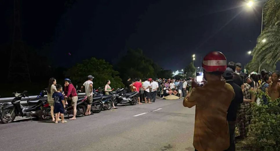 Hiện trường vụ tai nạn khiến Đại úy P.H.V. tử nạn Hiện trường vụ tai nạn khiến Đại úy P.H.V. tử nạn