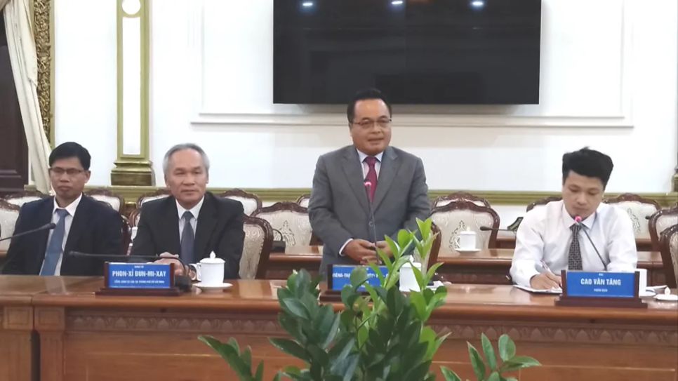 Chủ tịch Kiểm toán nhà nước Lào Viengthavisone Thephachanh phát biểu. Ảnh: MINH CHÂU Chủ tịch Kiểm toán nhà nước Lào Viengthavisone Thephachanh phát biểu. Ảnh: MINH CHÂU