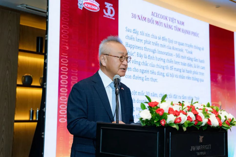 Ông Kaneda Hiroki, Tổng Giám Đốc Acecook Việt Nam công bố chiến lược phát triển mới “Cook Happiness Through Innovation – Đổi mới nâng tầm hạnh phúc” Ông Kaneda Hiroki, Tổng Giám Đốc Acecook Việt Nam công bố chiến lược phát triển mới “Cook Happiness Through Innovation – Đổi mới nâng tầm hạnh phúc”