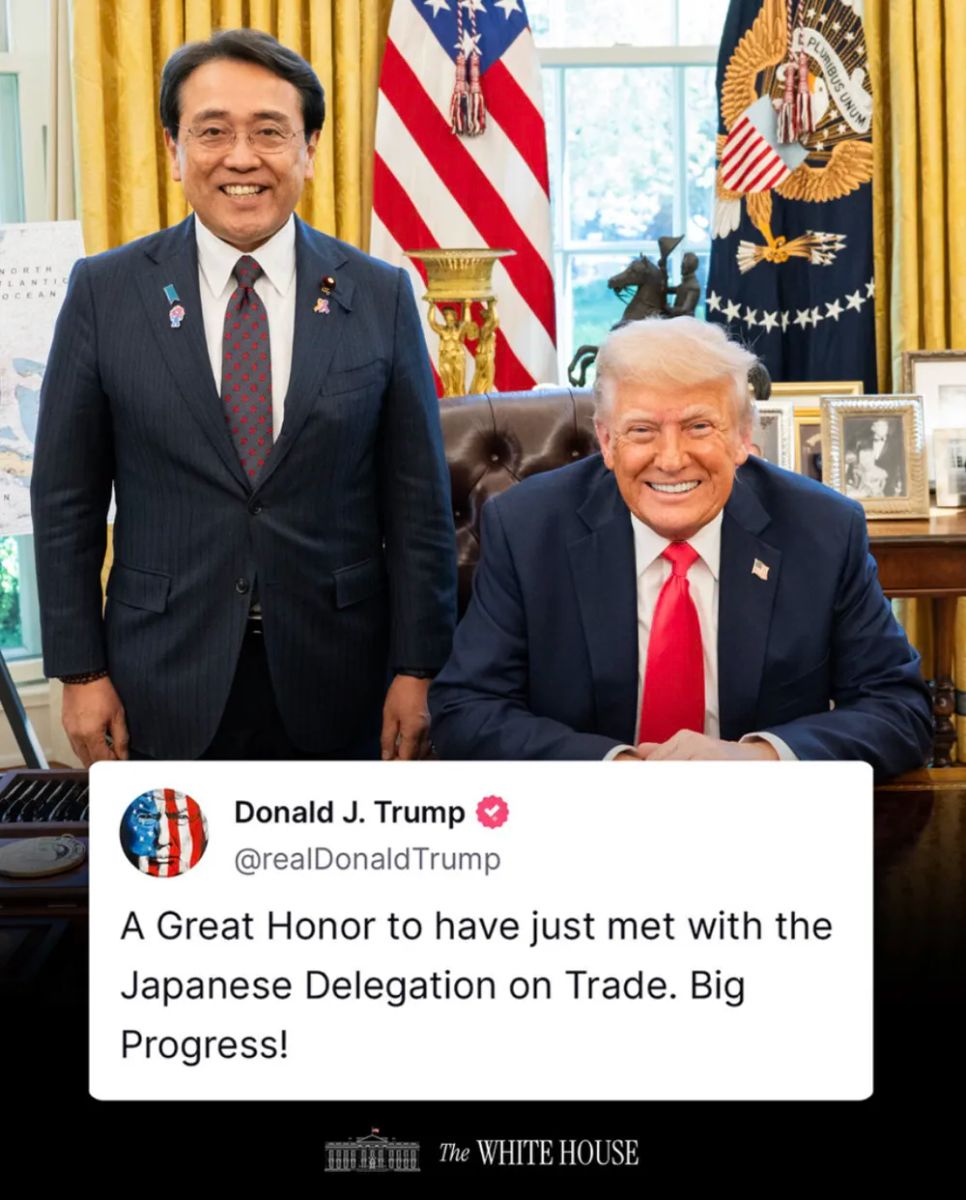 Tổng thống Mỹ Donald Trump thông báo gặp đoàn đàm phán thuế quan của Nhật Bản tại Nhà Trắng trên mạng xã hội Truth Social. Ảnh: @REALDONALDTRUMP Tổng thống Mỹ Donald Trump thông báo gặp đoàn đàm phán thuế quan của Nhật Bản tại Nhà Trắng trên mạng xã hội Truth Social. Ảnh: @REALDONALDTRUMP