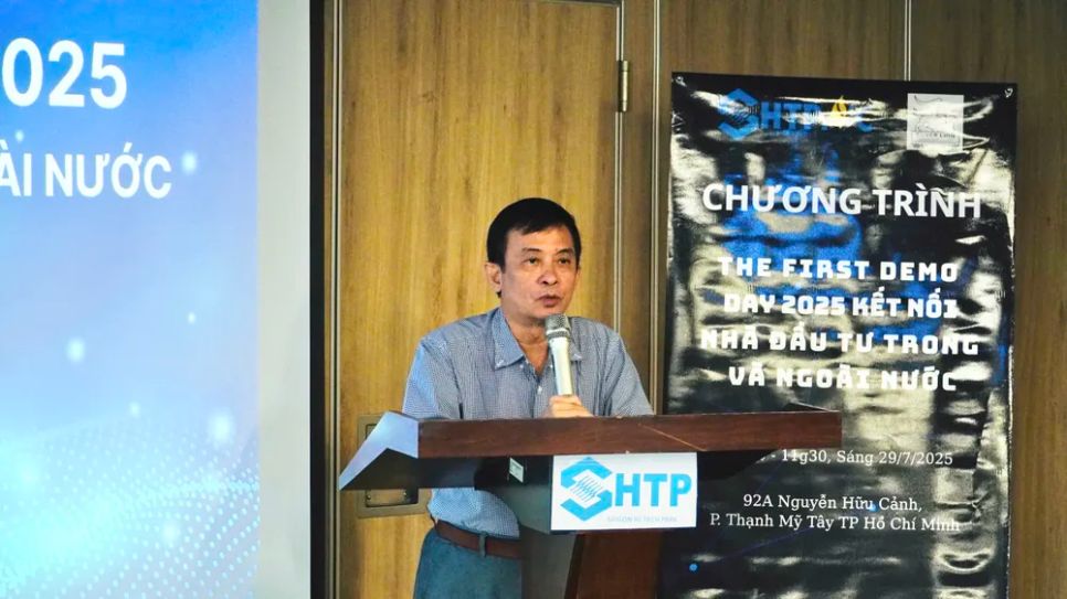 GS TS Nguyễn Kỳ Phùng, Trưởng Ban quản lý Khu công nghệ cao TPHCM (SHTP) phát biểu tại sự kiện. Ảnh: THIÊN PHÁT GS TS Nguyễn Kỳ Phùng, Trưởng Ban quản lý Khu công nghệ cao TPHCM (SHTP) phát biểu tại sự kiện. Ảnh: THIÊN PHÁT