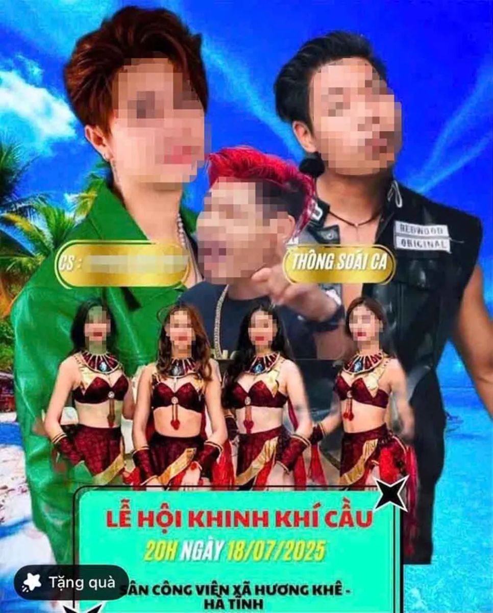 Poster buổi biểu diễn được đăng tải trên mạng xã hội Poster buổi biểu diễn được đăng tải trên mạng xã hội