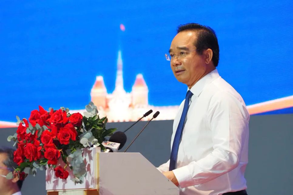 Chủ tịch UBND TPHCM Nguyễn Văn Được phát biểu tại hội nghị. Ảnh: HOÀNG HÙNG Chủ tịch UBND TPHCM Nguyễn Văn Được phát biểu tại hội nghị. Ảnh: HOÀNG HÙNG