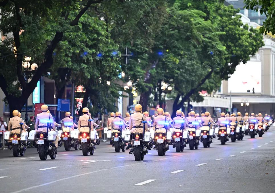 Hà Nội tổng duyệt đội ngũ, diễu hành Lễ ra quân đảm bảo ANTT cho A80