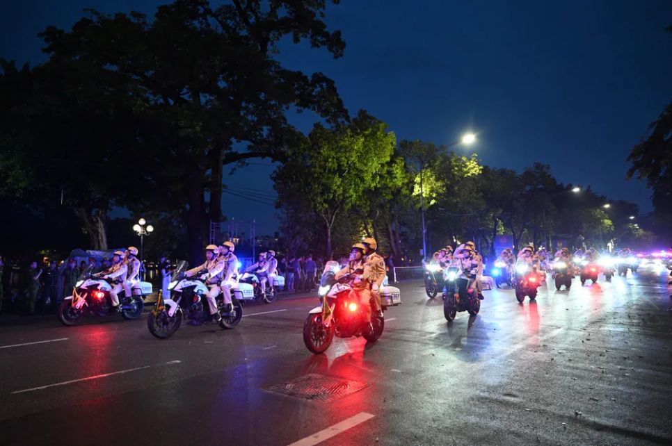 Hà Nội tổng duyệt đội ngũ, diễu hành Lễ ra quân đảm bảo ANTT cho A80
