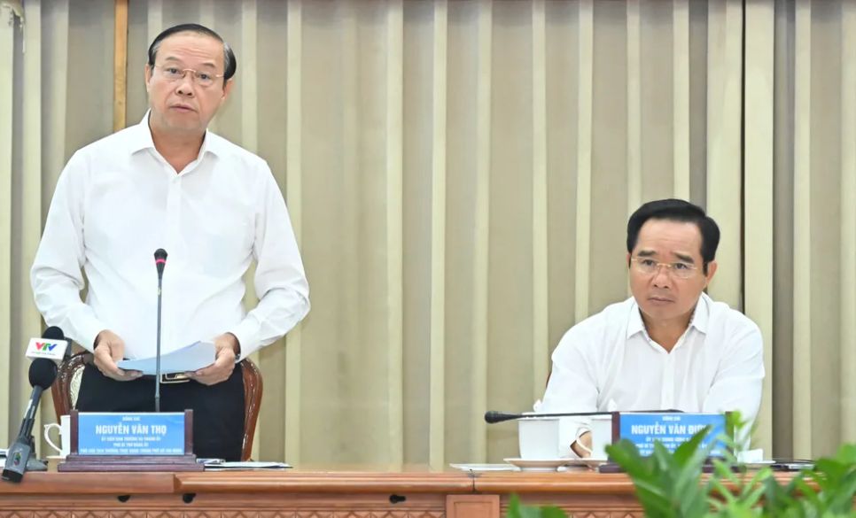 Phó Chủ tịch Thường trực UBND TPHCM Nguyễn Văn Thọ phát biểu. Ảnh: VIỆT DŨNG Phó Chủ tịch Thường trực UBND TPHCM Nguyễn Văn Thọ phát biểu. Ảnh: VIỆT DŨNG