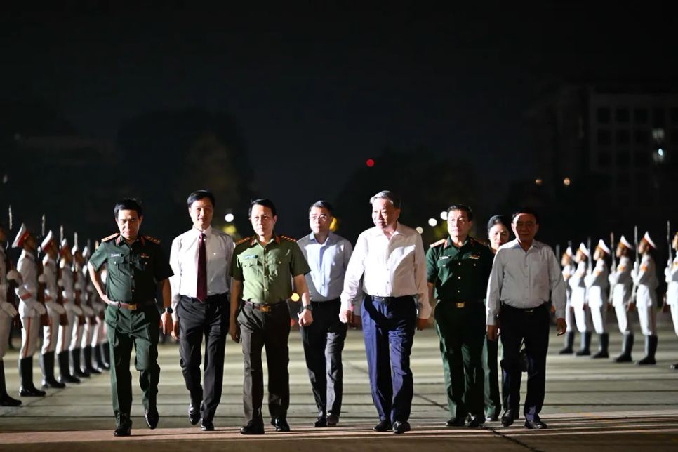 Tổng Bí thư Tô Lâm cùng lãnh đạo Đảng, Nhà nước, bộ, ngành tới dự chương trình. Ảnh: ĐỖ TRUNG Tổng Bí thư Tô Lâm cùng lãnh đạo Đảng, Nhà nước, bộ, ngành tới dự chương trình. Ảnh: ĐỖ TRUNG