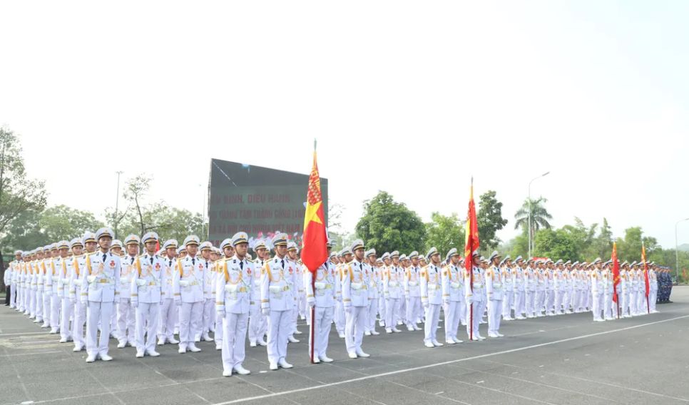 Các khối đứng, khối đi, khối xe quân sự của lực lượng hải quân Các khối đứng, khối đi, khối xe quân sự của lực lượng hải quân