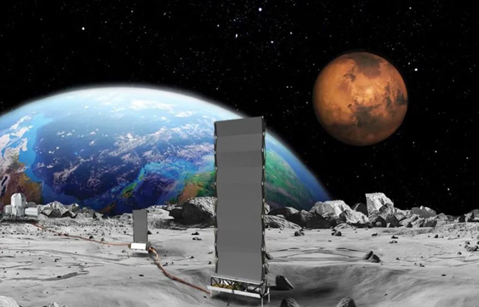 Một bản vẽ hệ thống năng lượng bề mặt phân hạch trên Mặt trăng của NASA. Ảnh: NASA