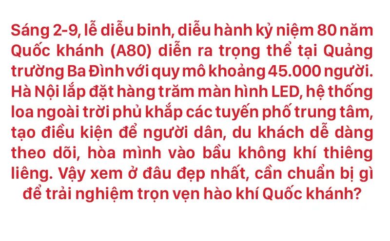 A80 – Hào khí Quốc khánh: Xem ở đâu, chuẩn bị gì để trọn vẹn trải nghiệm?