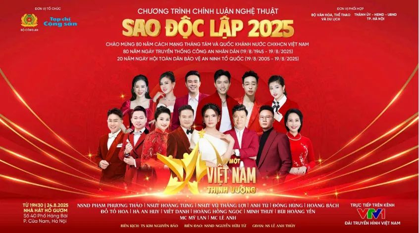 Chương trình diễn ra lúc tối ngày 24-8 tại Nhà hát Hồ Gươm, truyền hình trực tiếp trên VTV1