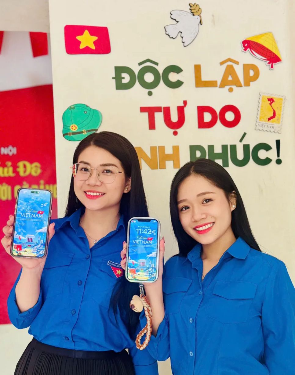Đoàn viên, thanh thiếu niên đồng loạt thay đổi ảnh đại diện, màn hình điện thoại bằng những hình ảnh thể hiện niềm tự hào dân tộc