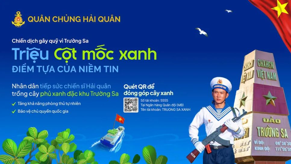 Gây quỹ trồng cây phủ xanh đặc khu Trường Sa Gây quỹ trồng cây phủ xanh đặc khu Trường Sa