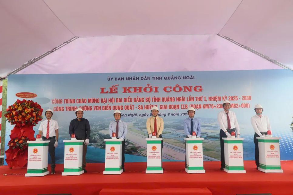 Lễ khởi công Dự án đường ven biển Dung Quất - Sa Huỳnh giai đoạn IIB