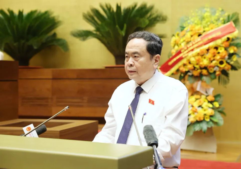 Chủ tịch Quốc hội phát biểu khai mạc hội nghị. Ảnh: QUANG PHÚC
