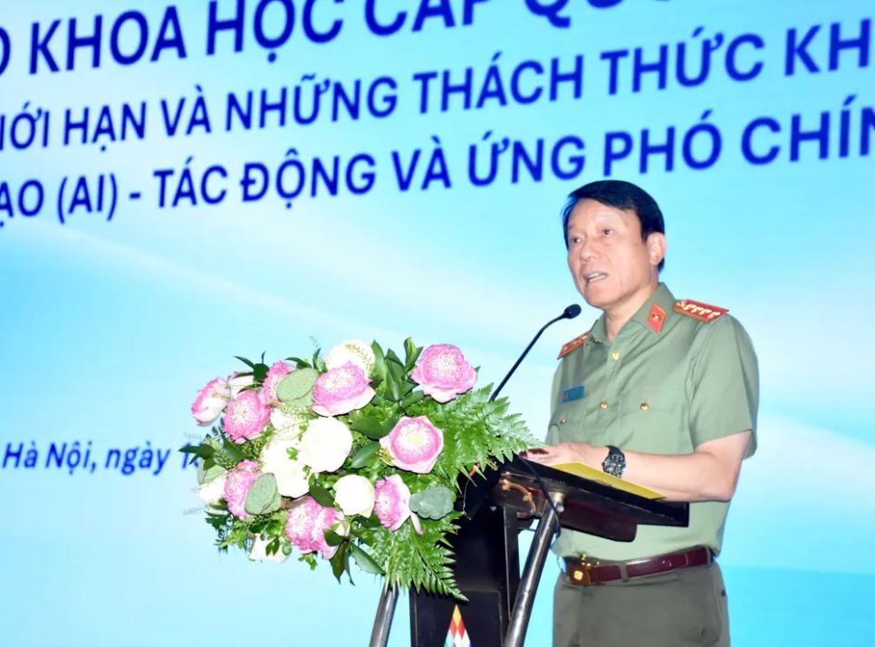 Đại tướng Lương Tam Quang, Bộ trưởng Bộ Công an phát biểu khai mạc hội thảo Đại tướng Lương Tam Quang, Bộ trưởng Bộ Công an phát biểu khai mạc hội thảo