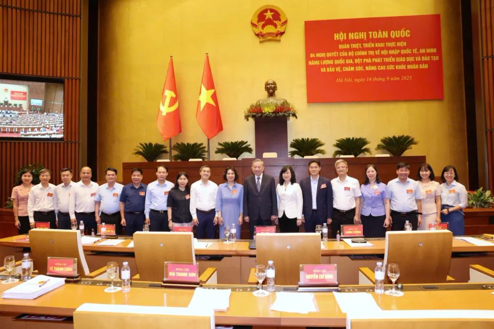Tổng Bí thư Tô Lâm và các đại biểu dự hội nghị. Ảnh QUANG PHÚC