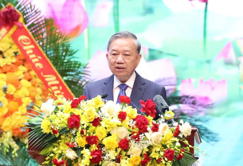 Tổng Bí thư Tô Lâm phát biểu chỉ đạo đại hội. Ảnh: QUANG PHÚC