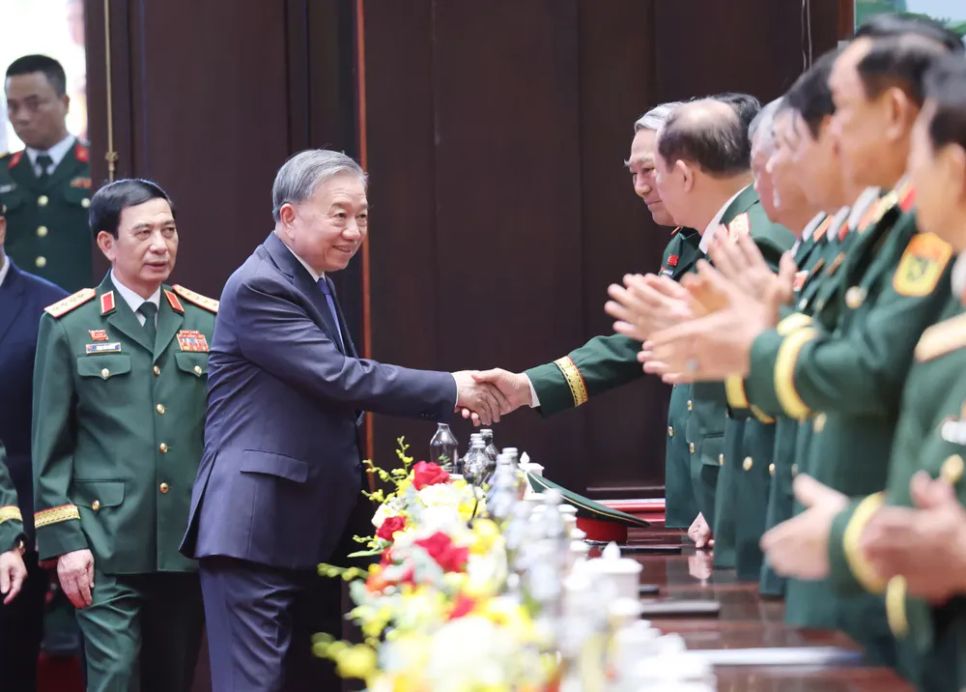Tổng Bí thư Tô Lâm và các đại biểu tham dự đại hội. Ảnh: QUANG PHÚC