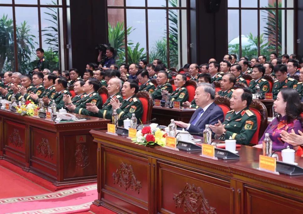 Tổng Bí thư Tô Lâm và các đại biểu tham dự đại hội. Ảnh: QUANG PHÚC