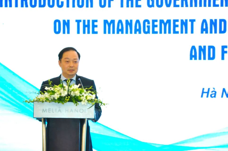 Ông Nguyễn Quốc Phương, Cục trưởng Cục Quản lý nợ và Kinh tế đối ngoại (Bộ Tài chính), phát biểu tại hội thảo