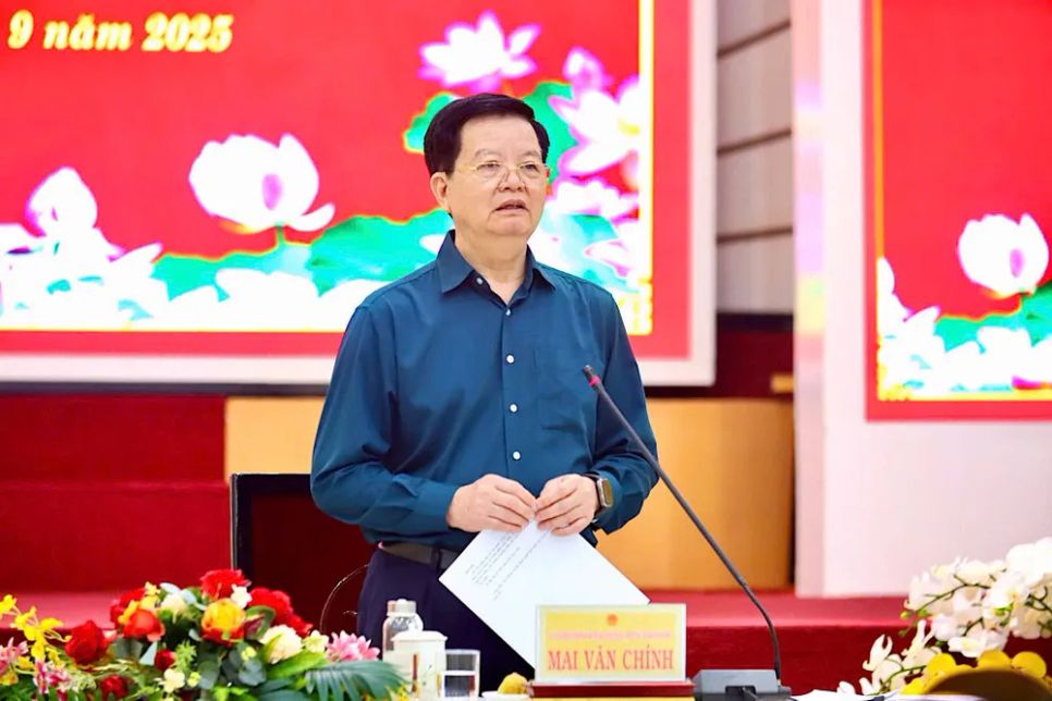Phó Thủ tướng Mai Văn Chính phát biểu tại buổi làm việc