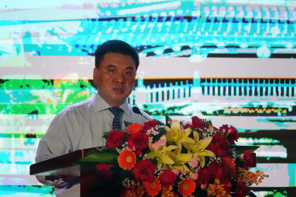 Ông Lê Hoàng Tài, Phó Cục trưởng Cục Xúc tiến Thương mại (Bộ Công thương) phát biểu. Ảnh: XUÂN QUỲNH