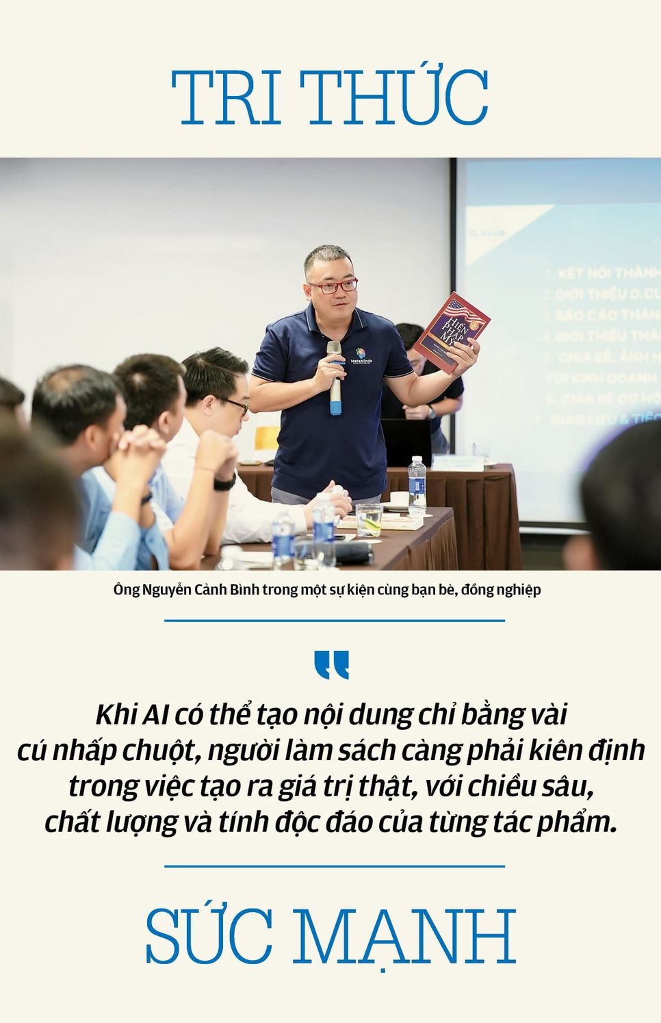 Ông Nguyễn Cảnh Bình - Chủ tịch HĐQT Alpha Books và Omega Việt Nam: Yêu sách, trọng tri thức là cội rễ cho phát triển bền vững Ông Nguyễn Cảnh Bình - Chủ tịch HĐQT Alpha Books và Omega Việt Nam: Yêu sách, trọng tri thức là cội rễ cho phát triển bền vững