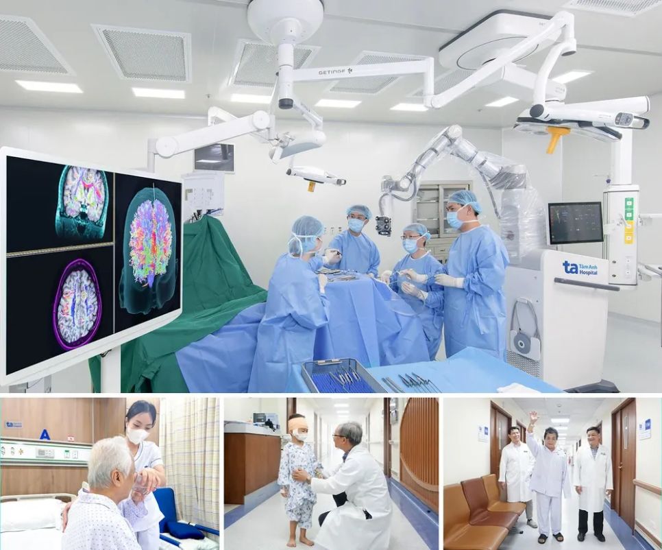 Bệnh viện Đa khoa Tâm Anh TPHCM đã phẫu thuật thành công hàng trăm ca mổ u não, u tủy sống và đột quỵ xuất huyết não đầu tiên bằng Robot AI Modus V Synaptive. Ảnh: BVĐK Tâm Anh Bệnh viện Đa khoa Tâm Anh TPHCM đã phẫu thuật thành công hàng trăm ca mổ u não, u tủy sống và đột quỵ xuất huyết não đầu tiên bằng Robot AI Modus V Synaptive. Ảnh: BVĐK Tâm Anh