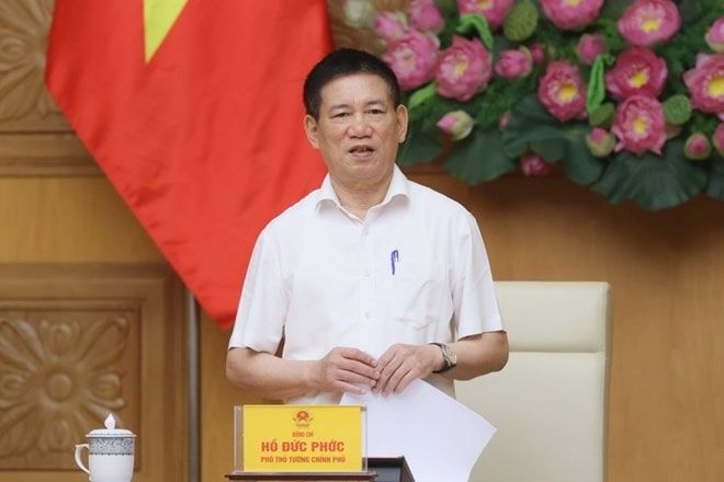 Phó Thủ tướng Hồ Đức Phớc chủ trì cuộc họp Ban Chỉ đạo về phòng chống rửa tiền. Ảnh: VGP Phó Thủ tướng Hồ Đức Phớc chủ trì cuộc họp Ban Chỉ đạo về phòng chống rửa tiền. Ảnh: VGP