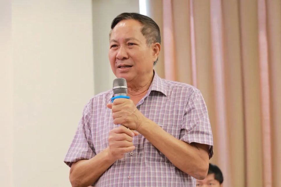 GS.TS Lê Mạnh Hùng, Chủ tịch Hội Khoa học và Kỹ thuật Thủy lợi TPHCM phát biểu GS.TS Lê Mạnh Hùng, Chủ tịch Hội Khoa học và Kỹ thuật Thủy lợi TPHCM phát biểu