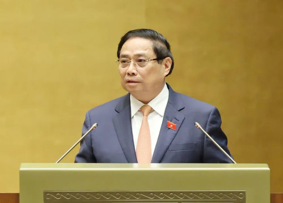 Thủ tướng Phạm Minh Chính trình bày báo cáo kết quả thực hiện kế hoạch phát triển kinh tế - xã hội năm 2025 và 5 năm 2021-2025; dự kiến kế hoạch phát triển kinh tế - xã hội năm 2026. Ảnh: QUANG PHÚC Thủ tướng Phạm Minh Chính trình bày báo cáo kết quả thực hiện kế hoạch phát triển kinh tế - xã hội năm 2025 và 5 năm 2021-2025; dự kiến kế hoạch phát triển kinh tế - xã hội năm 2026. Ảnh: QUANG PHÚC