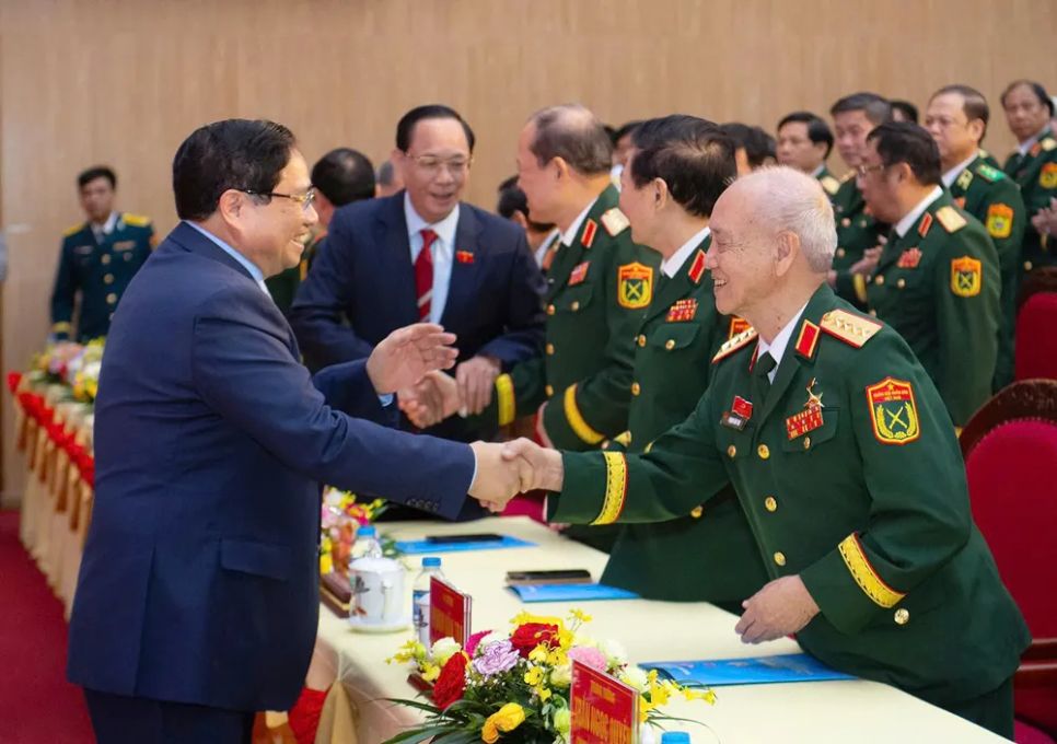 Thủ tướng Phạm Minh Chính và các đại biểu tại buổi lễ. Ảnh: VIẾT CHUNG Thủ tướng Phạm Minh Chính và các đại biểu tại buổi lễ. Ảnh: VIẾT CHUNG