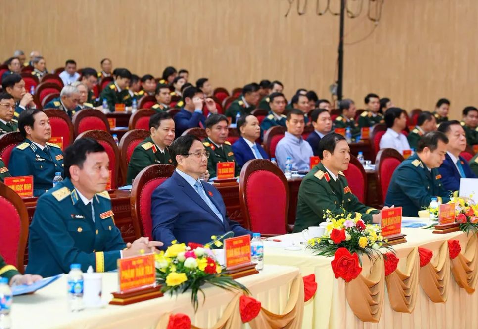 Thủ tướng Phạm Minh Chính và các đại biểu tại buổi lễ. Ảnh: VIẾT CHUNG Thủ tướng Phạm Minh Chính và các đại biểu tại buổi lễ. Ảnh: VIẾT CHUNG