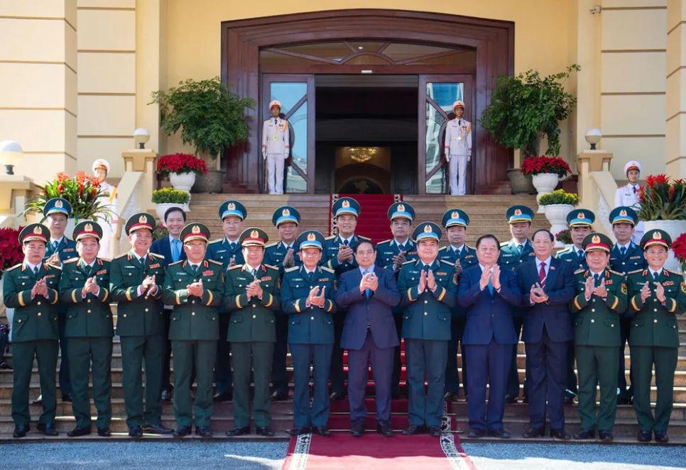 Thủ tướng Phạm Minh Chính và các đại biểu tại buổi lễ. Ảnh: VIẾT CHUNG Thủ tướng Phạm Minh Chính và các đại biểu tại buổi lễ. Ảnh: VIẾT CHUNG