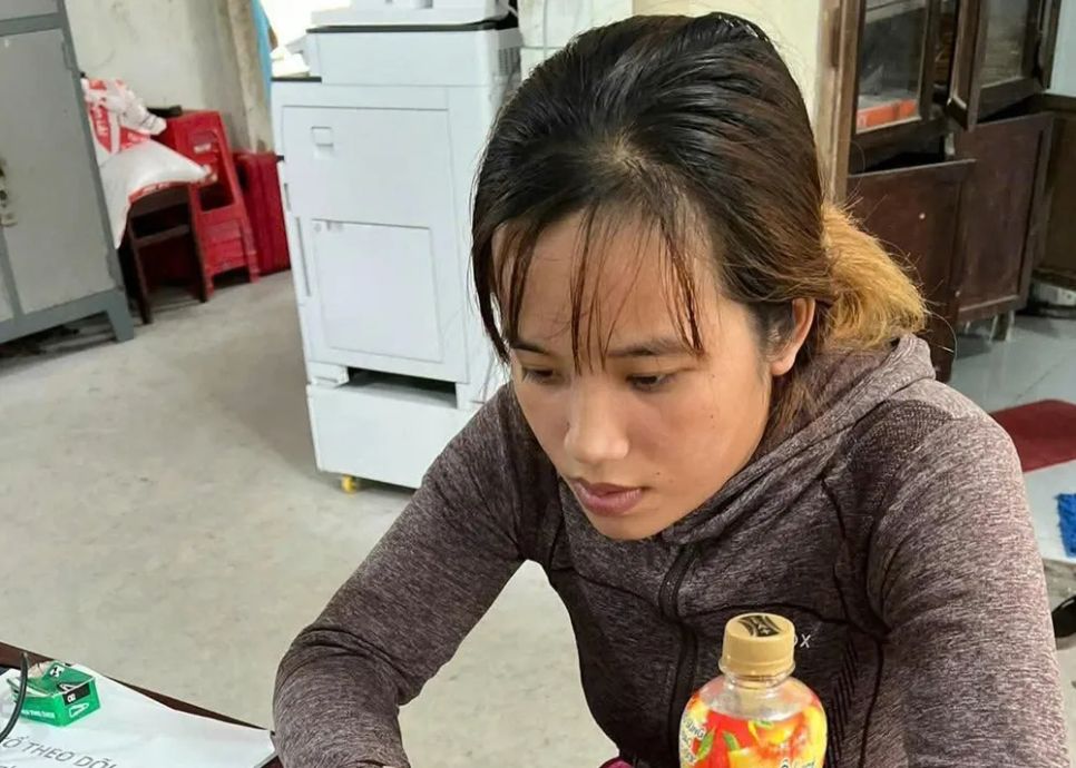 Đối tượng tại cơ quan công an. Ảnh: CA Đối tượng tại cơ quan công an. Ảnh: CA
