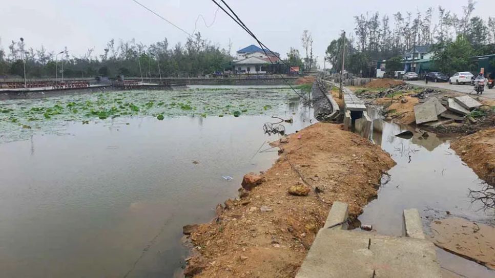 Khu vực gần hiện trường nơi em N.V.K. gặp nạn Khu vực gần hiện trường nơi em N.V.K. gặp nạn