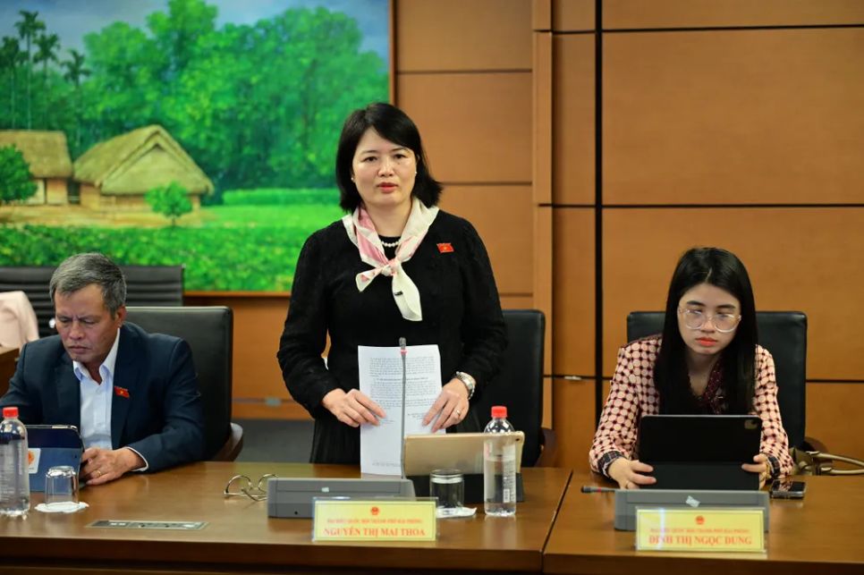 ĐB Nguyễn Thị Mai Thoa (Hải Phòng). Ảnh: ĐỖ TRUNG