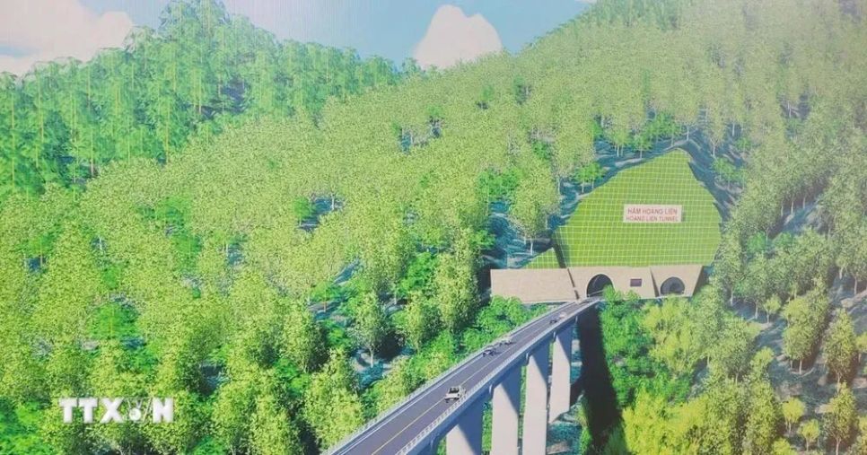 Phối cảnh 3D hầm đường bộ Hoàng Liên. (Ảnh: TTXVN phát)