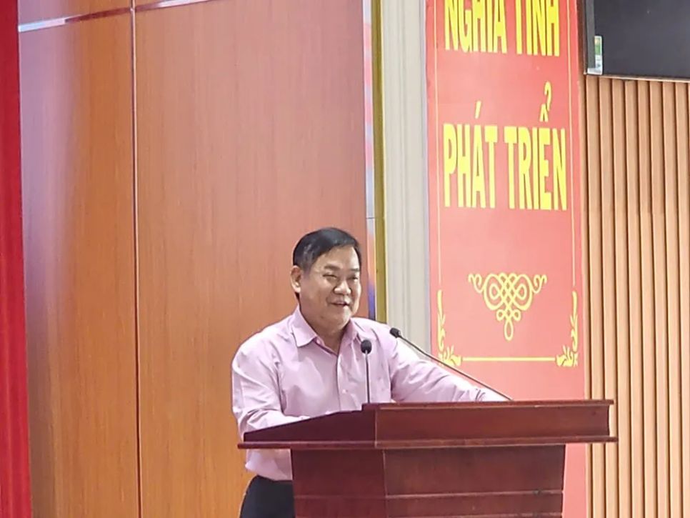 Ông Võ Thành Giàu, Phó Giám đốc Sở NN-MT TPHCM phát biểu tại hội nghị