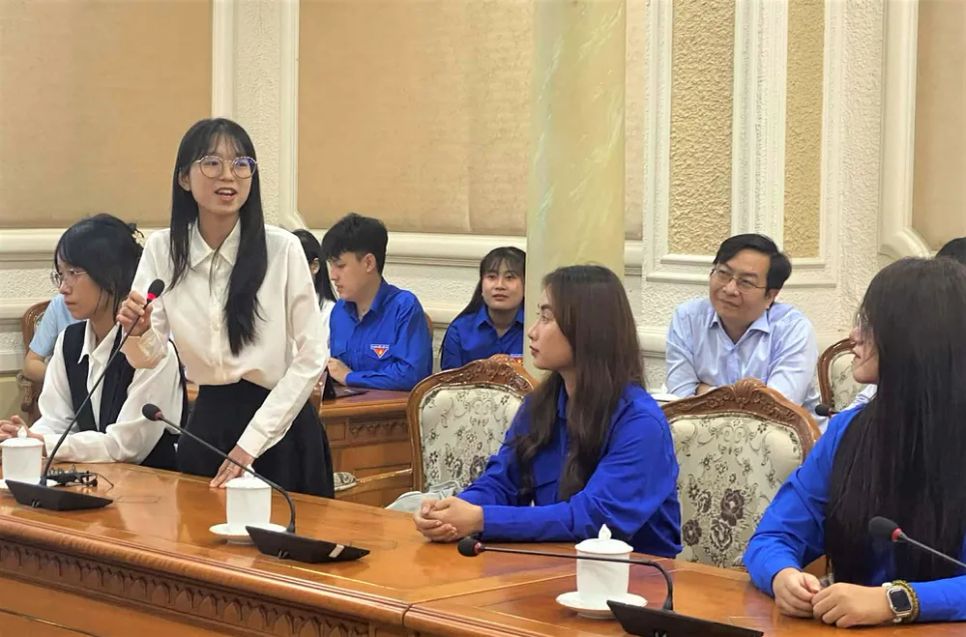 Sinh viên Trần Thị Kiều My, Khoa Cơ khí, Trường ĐH Bách khoa (ĐHQG TPHCM) chia sẻ về đam mê ngành Cơ khí. Ảnh: THANH HÙNG Sinh viên Trần Thị Kiều My, Khoa Cơ khí, Trường ĐH Bách khoa (ĐHQG TPHCM) chia sẻ về đam mê ngành Cơ khí. Ảnh: THANH HÙNG