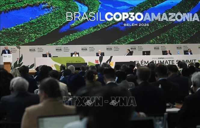 Quang cảnh Hội nghị lần thứ 30 Các bên tham gia Công ước khung của Liên hợp quốc về biến đổi khí hậu (COP30) tại Belem, Brazil. Ảnh: THX/TTXVN